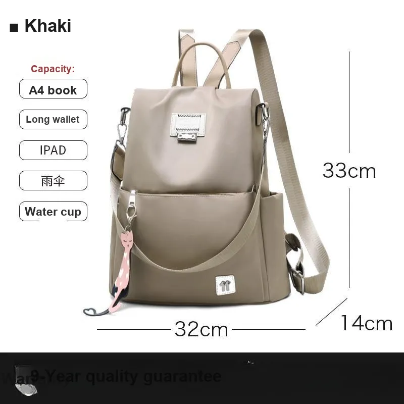 CORE BIRD Oxford Backpack Regular Women's Black/Blue/Khaki-4