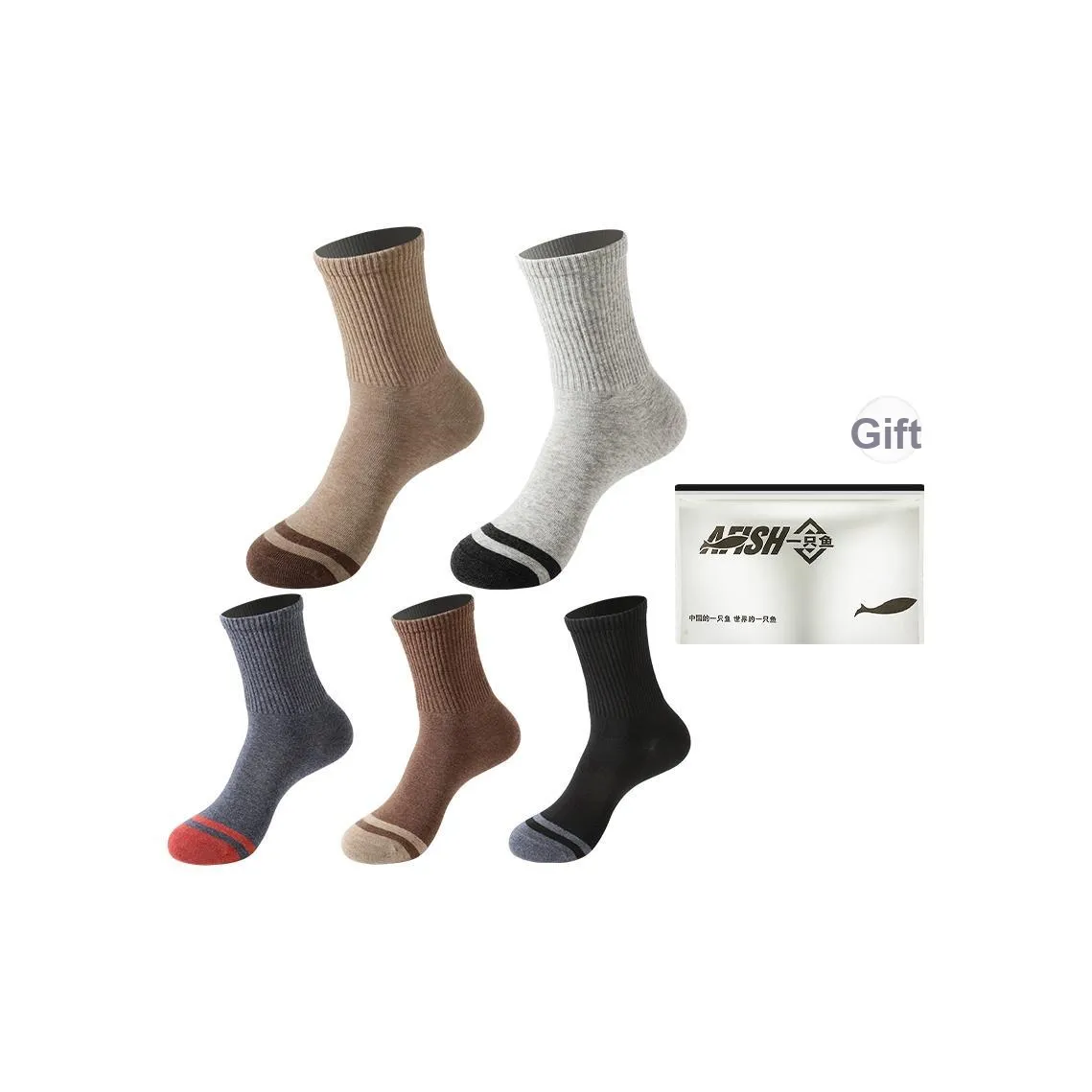 AFISH Men Mid-Calf Socks