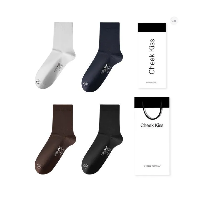 Cheekkiss Mid Calf Socks Men's Box 4 Pack-0