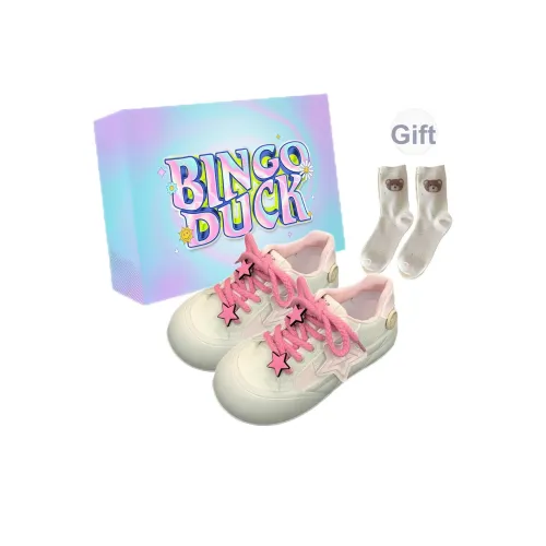 BINGO DUCK Покрытие Высота Увеличение Низкие Кроссовки для скейтбординга Женские Розовые
