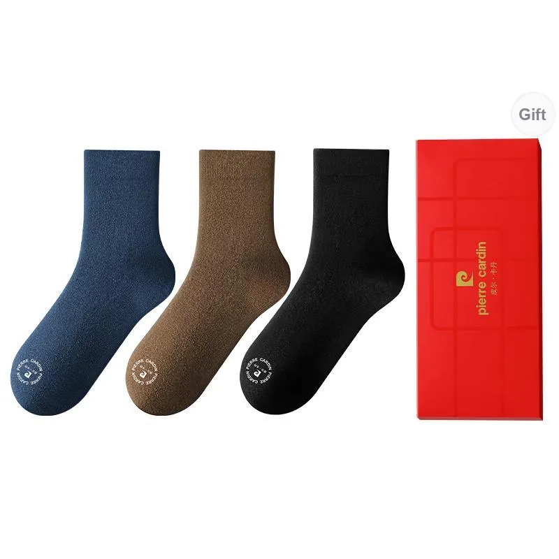 PIERRE CARDIN Mid Calf Socks Women's 3 Pack With Box Included-3