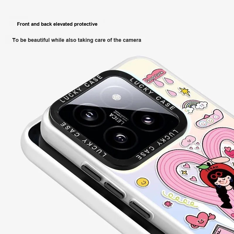 Marsfield Acrylic Material Laser Magnetic Case, Life Is Sweet Phone Cases Compatibility  Xiaomi 15/14/13 Pro-5