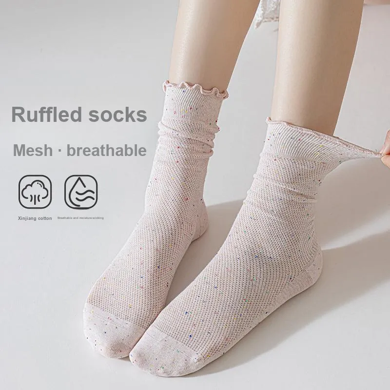 Top Melon Mid Calf Socks Women's Combo Set-47