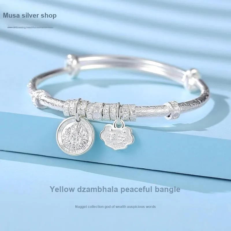 MIAOYINGE 999 Fine Silver Sterling Silver Bracelets Women's-2