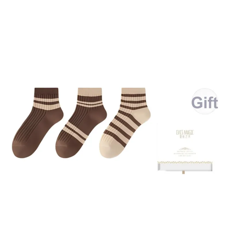 XIA.WA.ZHI.XIU Ankle Socks Women's Shopping Bag 3 Pack-4