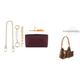 Medium Size Modified Set (Burgundy Suede Liner+Pig Nose+Pearl+40cm Copper Chain)