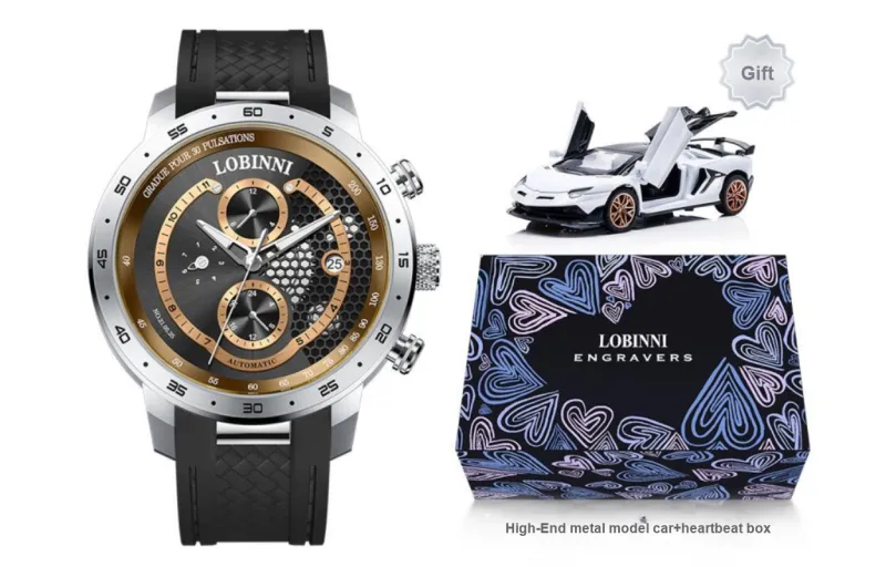LOBINNI L Mechanical Movement Watch Men's Watches Cut-Out Dial-16