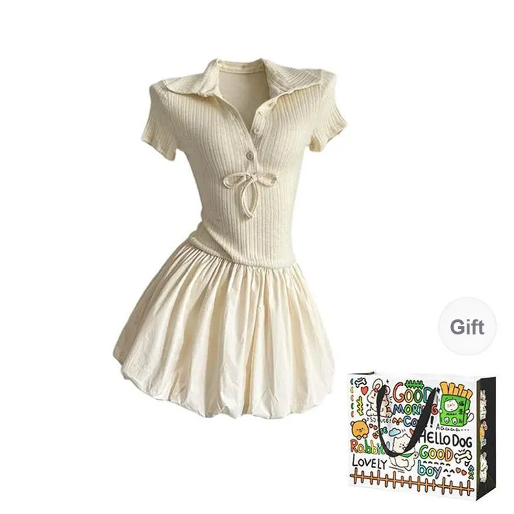 OURUOKE Short Sleeved Dress Women's-5
