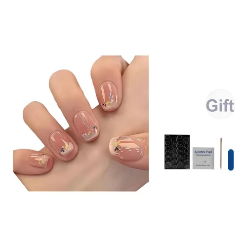 OUYUJI Цветочный World Креативный Модный Ручной Работы False Nail Короткий LADDER Кожа Smudge Стиль Instagram