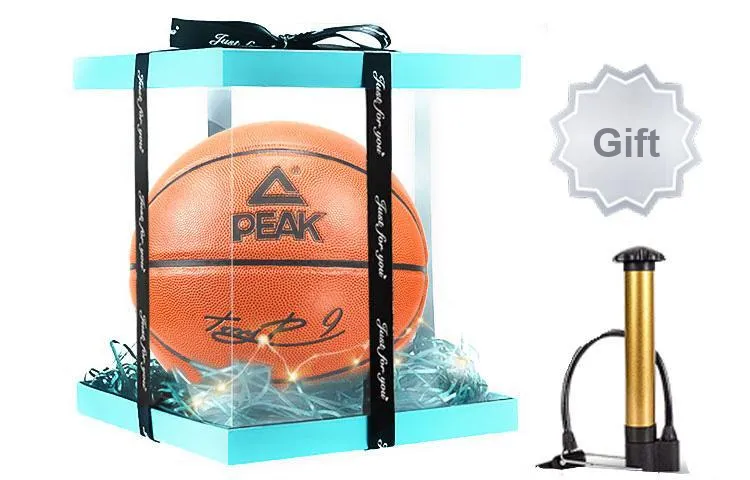 PEAK PU Basketball Orange Size 7 Ball Training Unisex-3