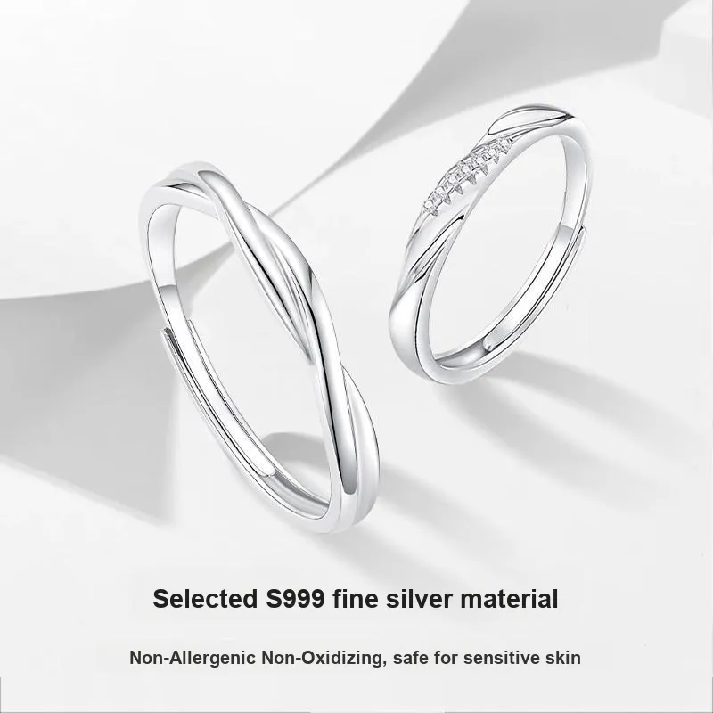 MISS TOOYA S999 Fine Silver Rings Unisex-2