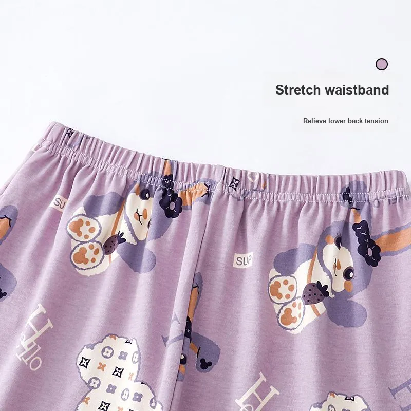 MADALLO Pajama Pants Women's Purple-2
