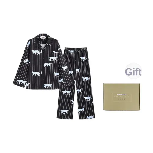 Wabi Town Пижамный комплект Унисекс Черный