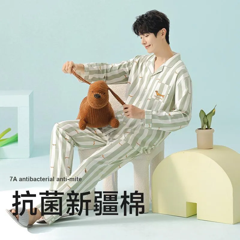 WANANNI Pajama Set Men's Light Green-1