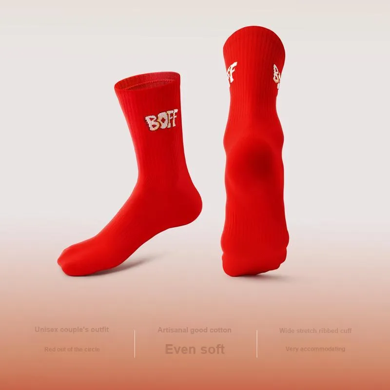 Mast Point Mid Calf Socks Unisex 3 Pack Red-2