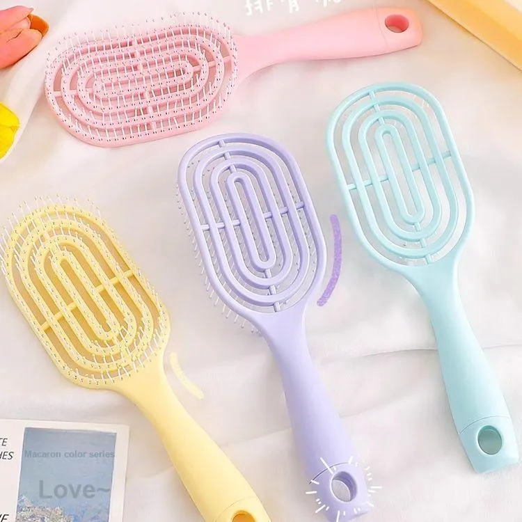 ZHENZI Macaron Color Rib Comb Air Cushion Volumizing Comb Massage Comb High Hairline Dry And Wet Dual Use-4
