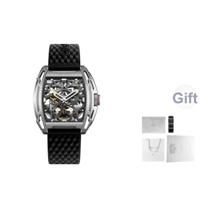 CIGA Design Z Series Edge Boundarybreaker Edition Mechanical Movement Silicone Strap Watch Men's Watches Silver Dial-0