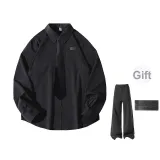 Black Shirt (Comes with Black Suit Trouser+Brooch)
