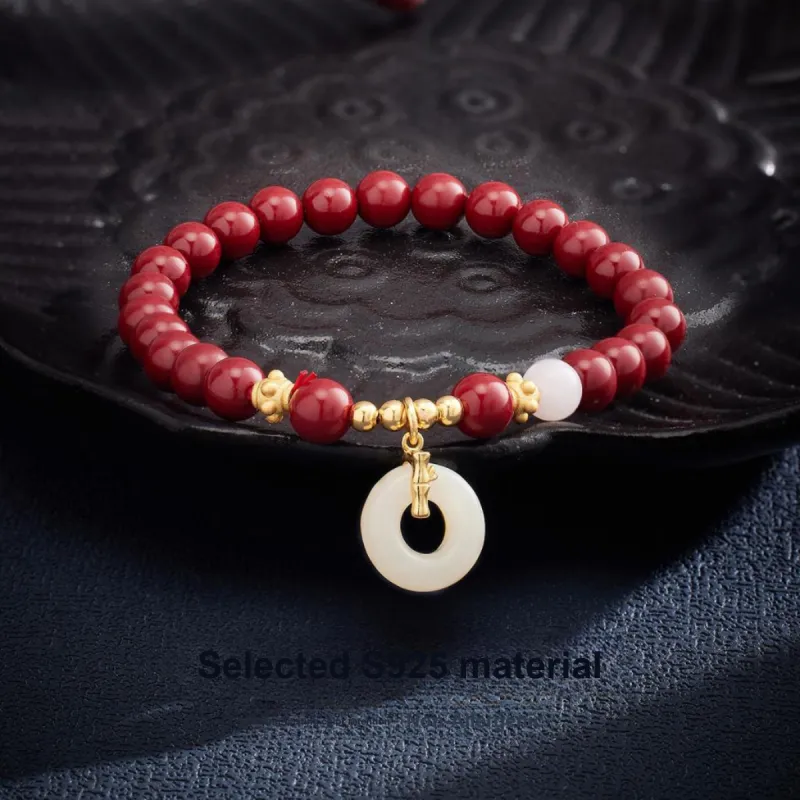 Andaozi Hetian Jade Bracelets Pale Greenish White Jade Women's-4