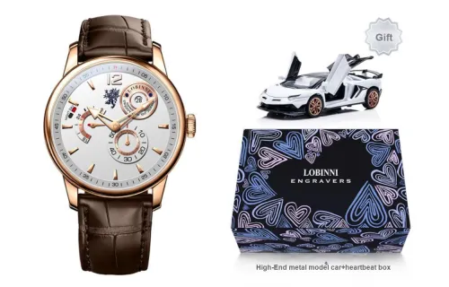 LOBINNI L Automatic Mechanical Movement Watch Men's Watches Black Dial