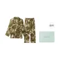 [Gift Box Set]Floral Scenery Men's Ice Silk Long-Sleeved Set