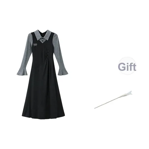 SYEEE WITH U Длинное платье с длинными рукавами женское