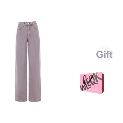 WLEQK Фиолетовый Женские Джинсы