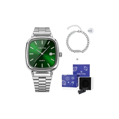 Clip Clop Кварцевый механизм сплав ремешок женские часы зеленый циферблат