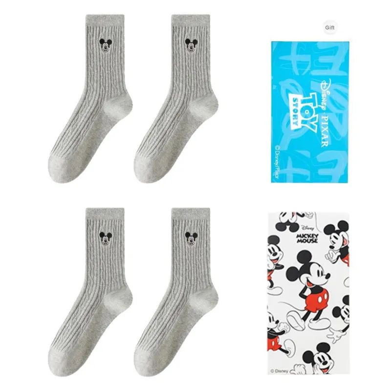 Disney Mickey Series Mid Calf Socks Unisex Box 4 Pack-5