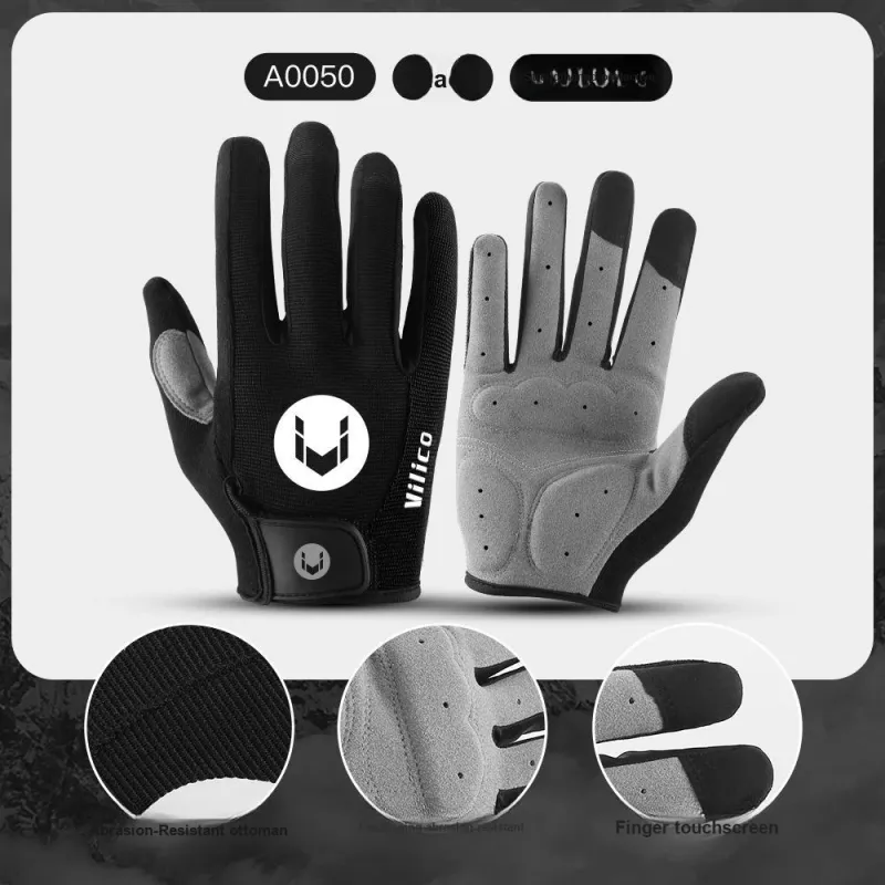 Cool Riding Treasure Riding Equipment Cycling Glove Unisex SBR Polyester M L XL Black, Red-2