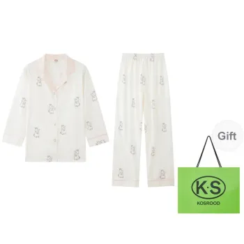 Kosrood Pajama Set Women's White Gold