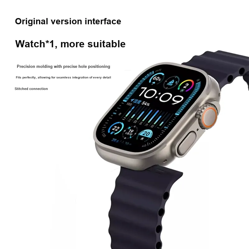 KUYUEXIANG Applewatchultra2/iwatch9/S10/S9/S8/S7/SE Apple Compatibility Watch Band 21CM Silicone Material-1