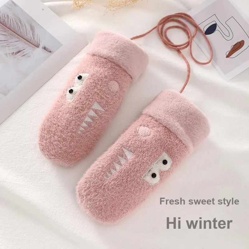 NANJIREN Thickened Knit Gloves Women's-5