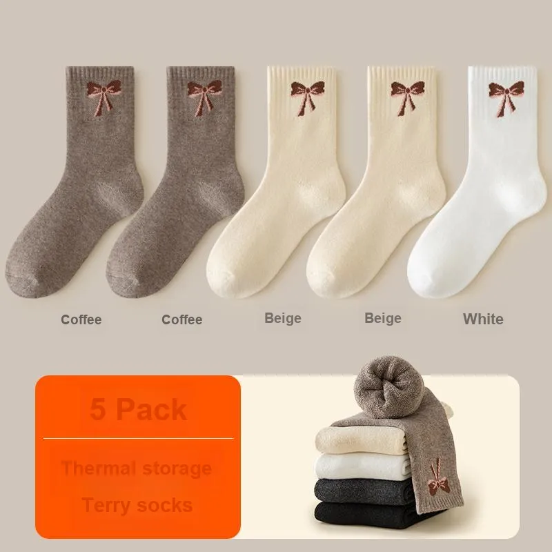 H YXIANG Mid Calf Socks Women's Combo Set-25