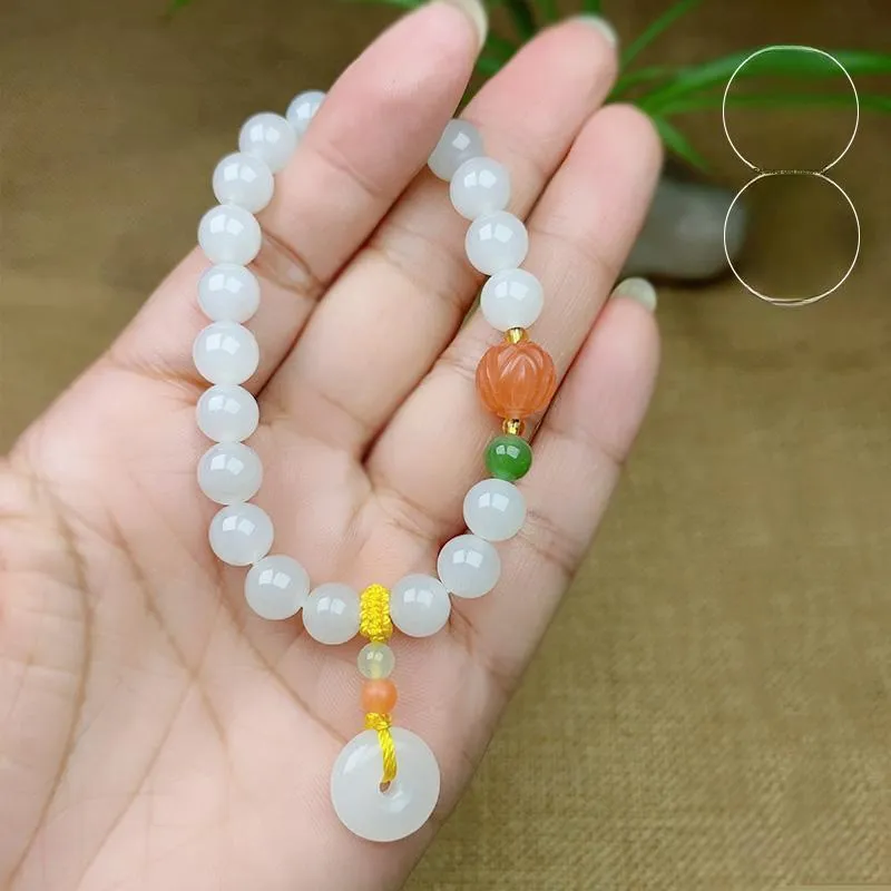 KUNYUYAO Hetian Jade Bracelets White Jade Unisex-9