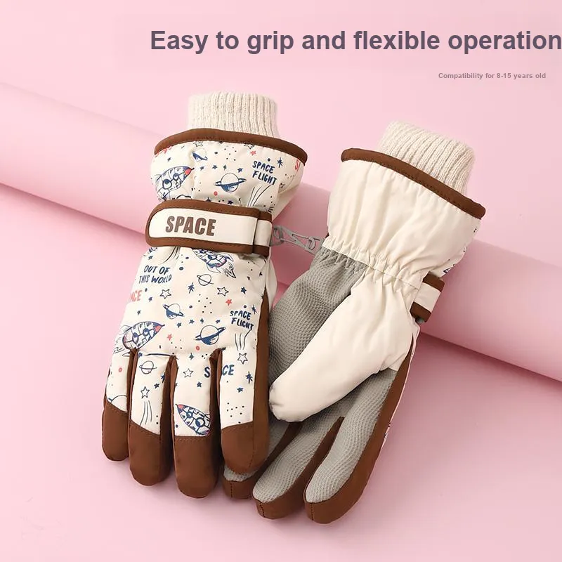 YUZHAOLIN Polyester Gloves Kids' Black-1