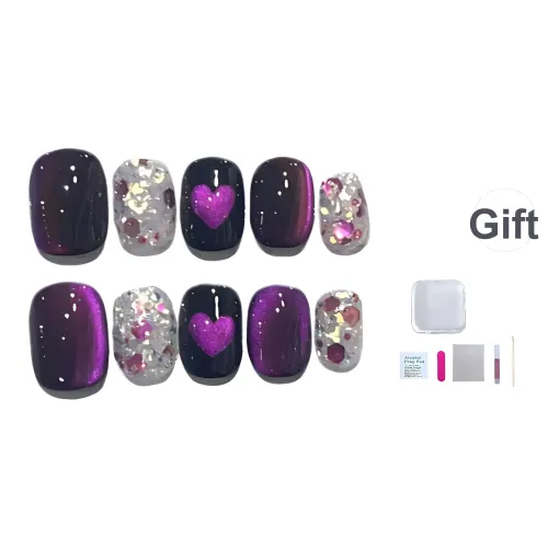 JIDUOMENG False Nail Ручная работа Японский стиль Укороченный Премиум Стиль Инстаграм Ногти Блестки Осветляющий Красота