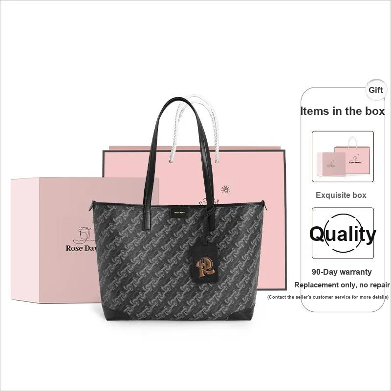 ROSEDAWN PVC Shoulder Bag Tote Bag Regular Women's Brown/Black-4
