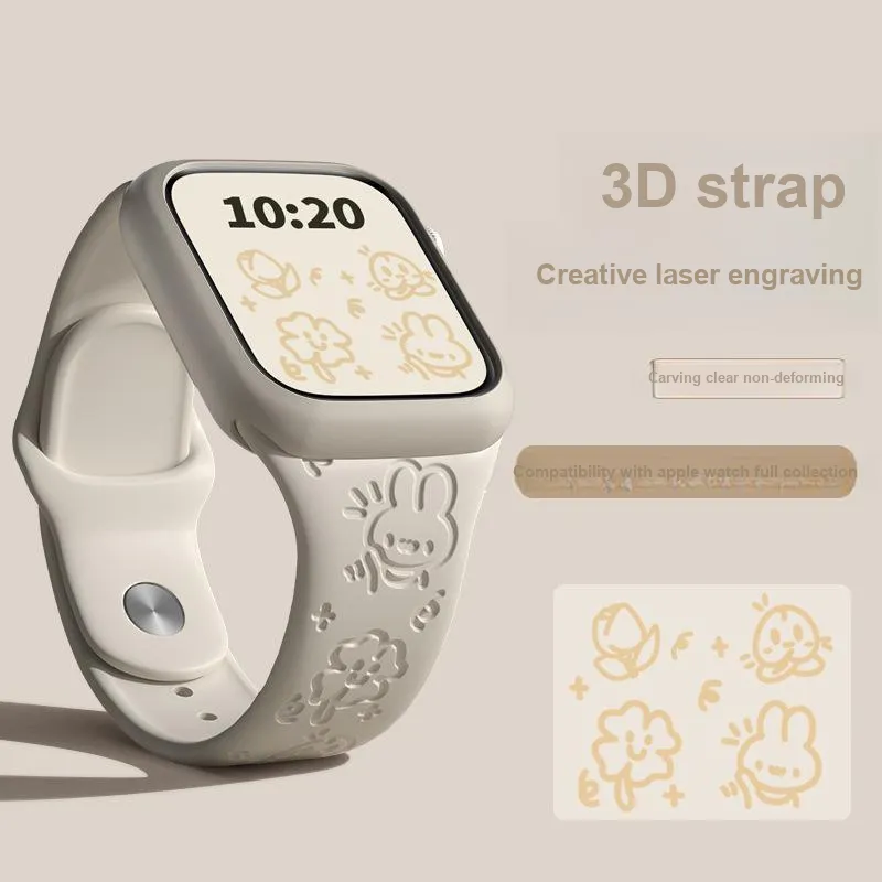 Miss Wrist Apple Compatibility Watch Band 135~235mm Silicone Material-1