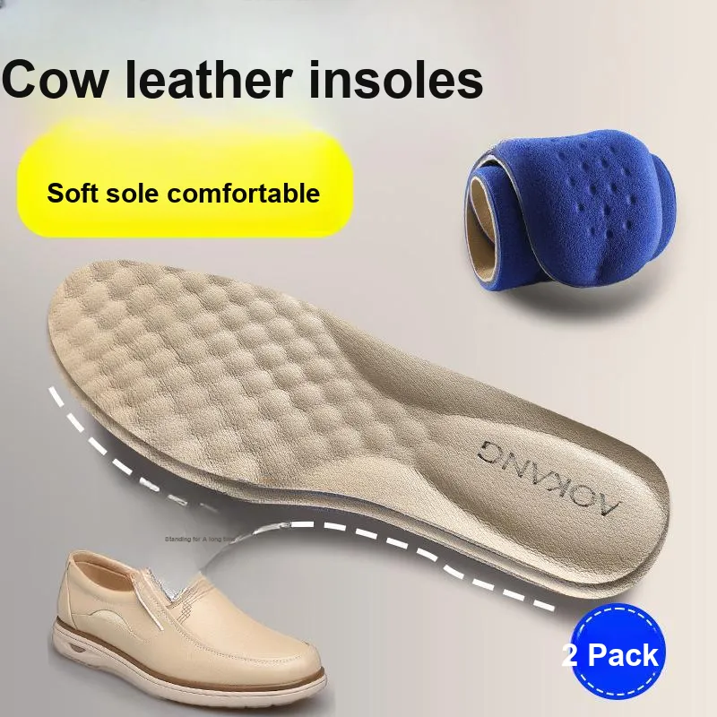 AOKANG Cow Leather Insoles Unisex-15