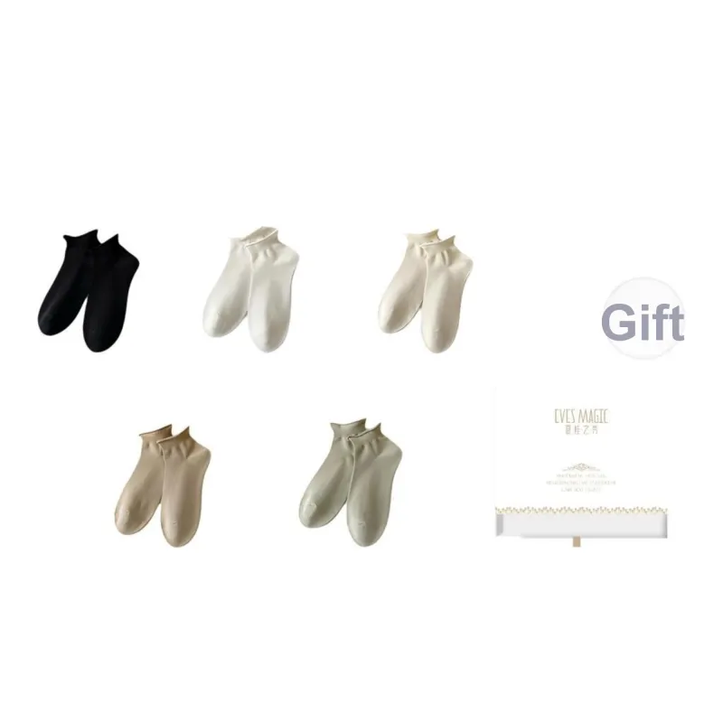 XIA.WA.ZHI.XIU Ankle Socks Women's Box 5 Pack-18