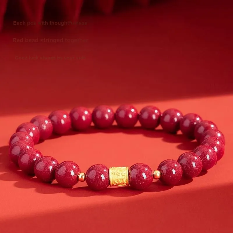 Bubble Scallops Reconstructed Cinnabar Bracelets Unisex-1