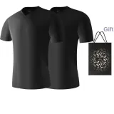 V-Neck 2 Pack (Black+Black) 2 Pcs, Easy to Wash!