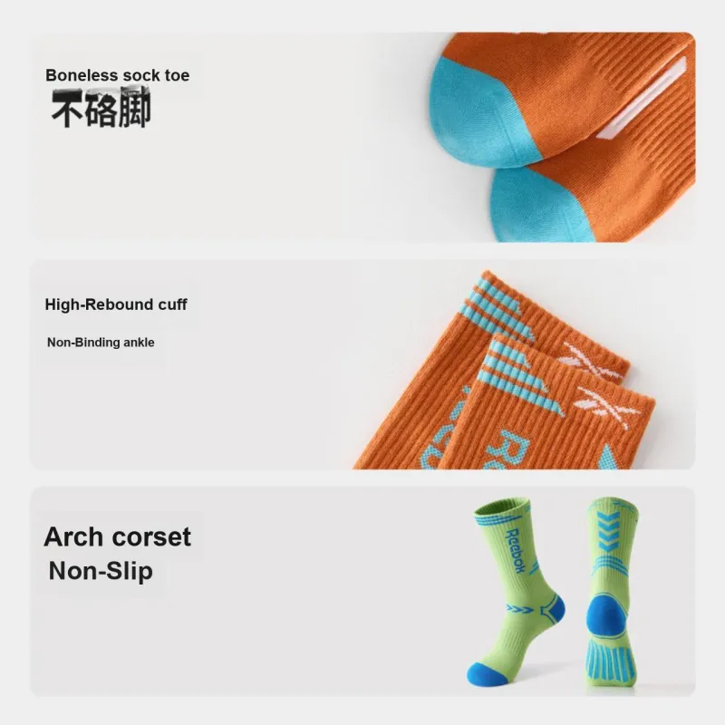 Reebok Mid Calf Socks Unisex 5 Pack-32