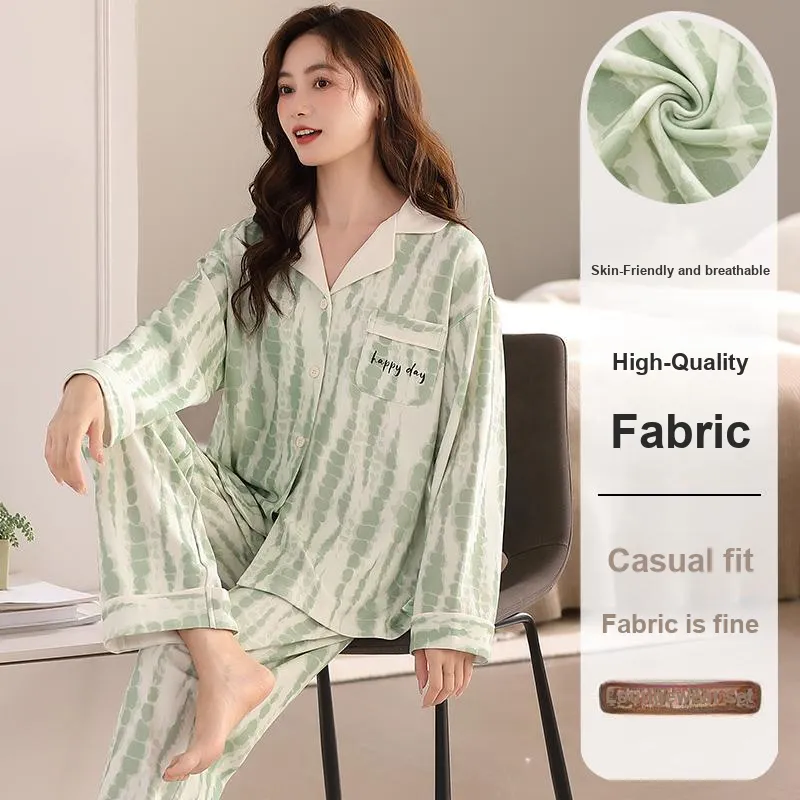 XIAFENYAN Pajama Set Women's Green-1
