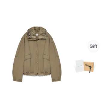 FIRELADY FUR Winter Parka Coats Women's Coffee Brown