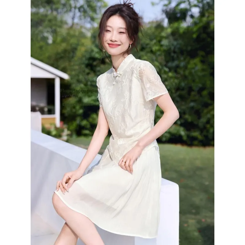 Mo Han Yi Mei Short Sleeved Dress Women's-2