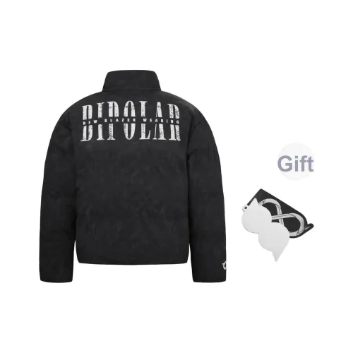 BIPOLAR Пуховик Унисекс Белый Темно-серый Черный