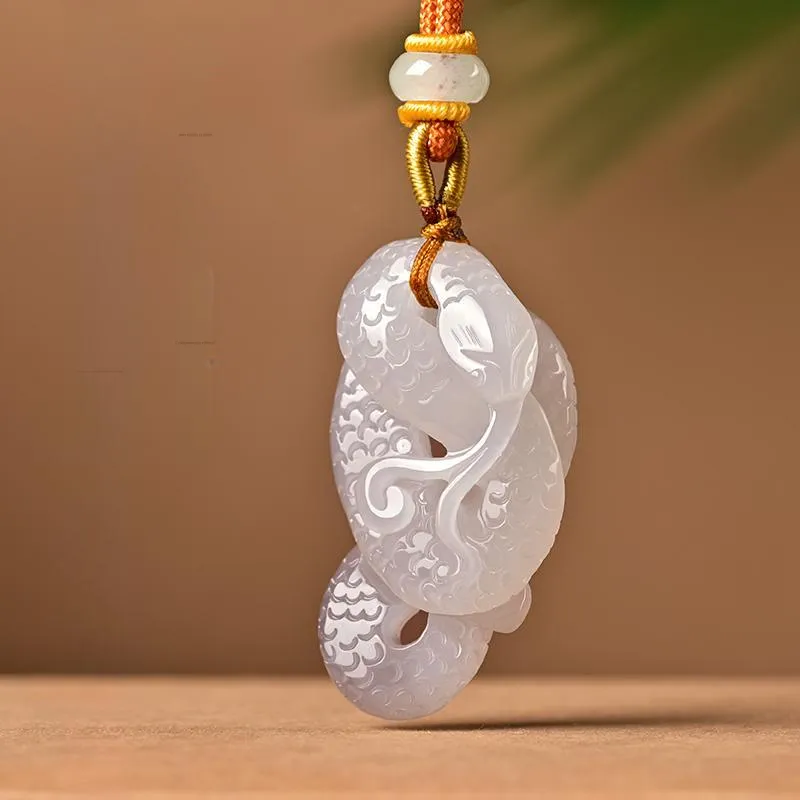 KUNYUYAO Hetian Jade Pendants White Jade Unisex-68
