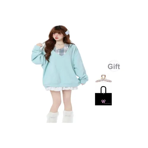 Aimilian Озерно-голубой Женский Свитшот